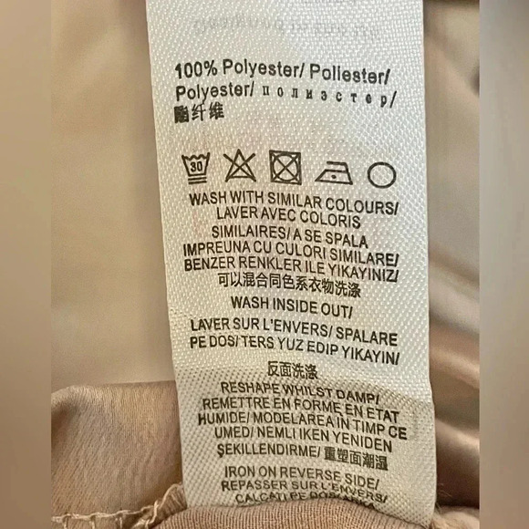 Unique21 Slip Dress Women UK 12 US 8 Gathered Side Satin Cowl Neck Zip Taupe NEW - Picture 5 of 11